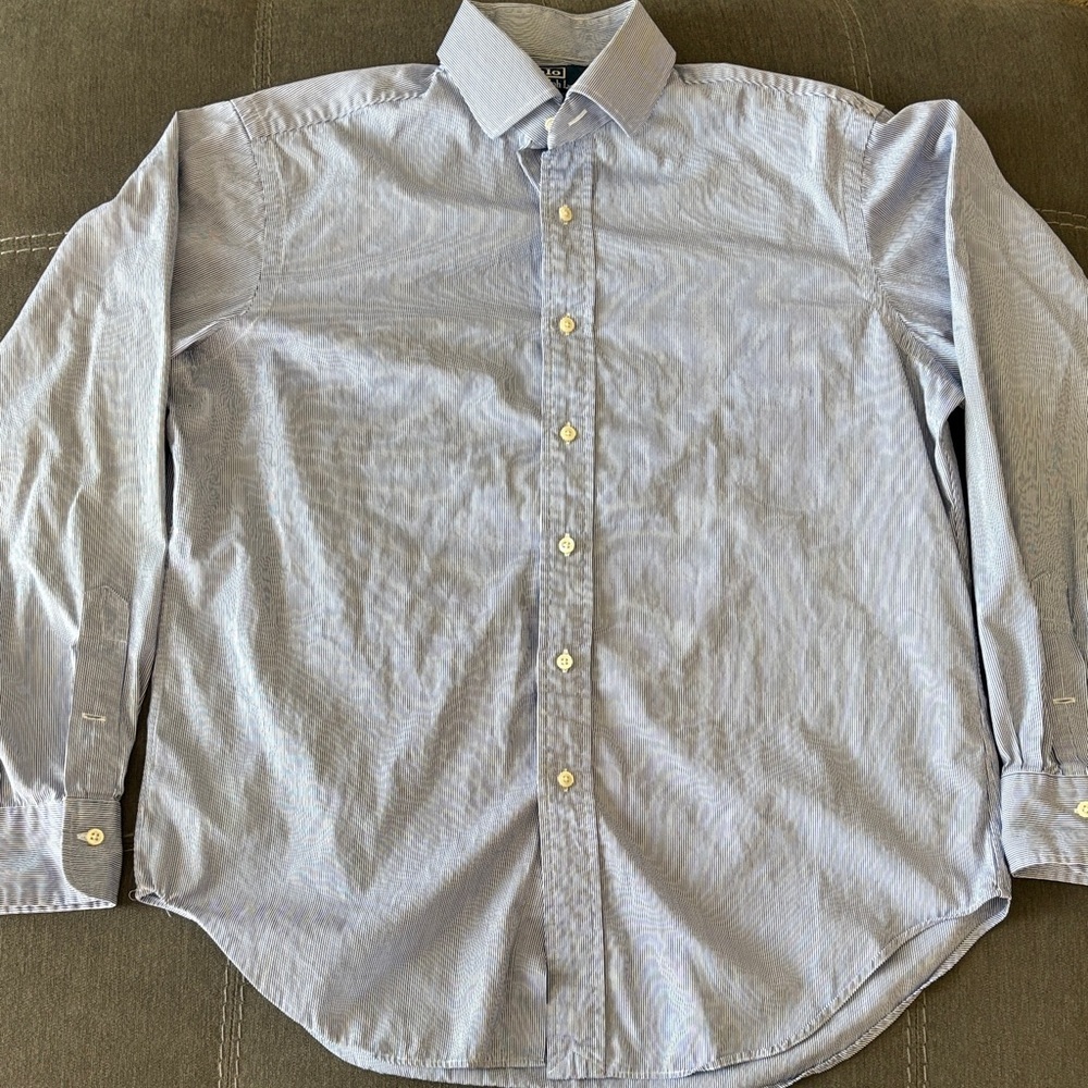 POLO by Ralph Lauren Men's Sky Blue Casual Shirt. 16 34/35